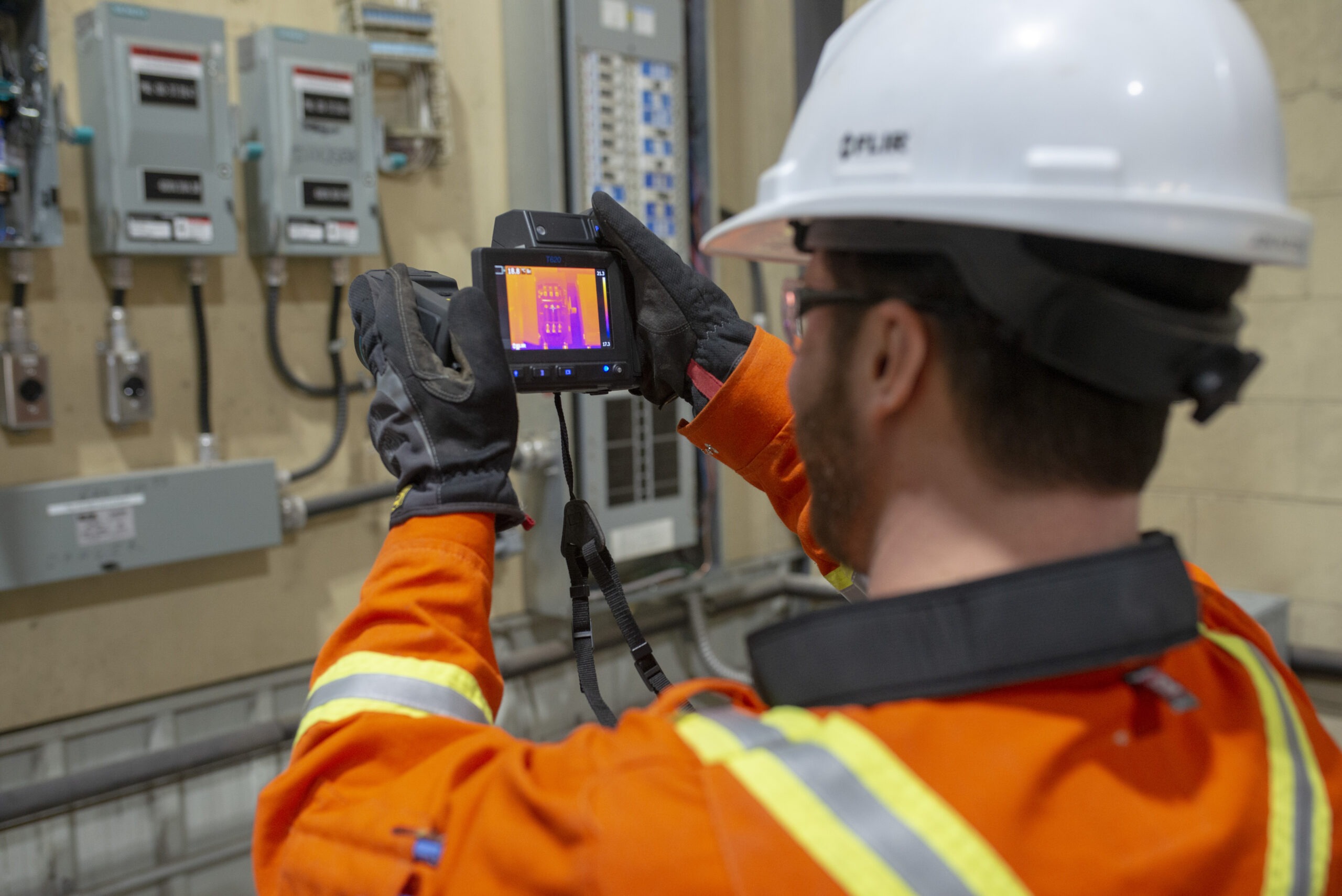 Thermal imaging inspection of an electrical panel