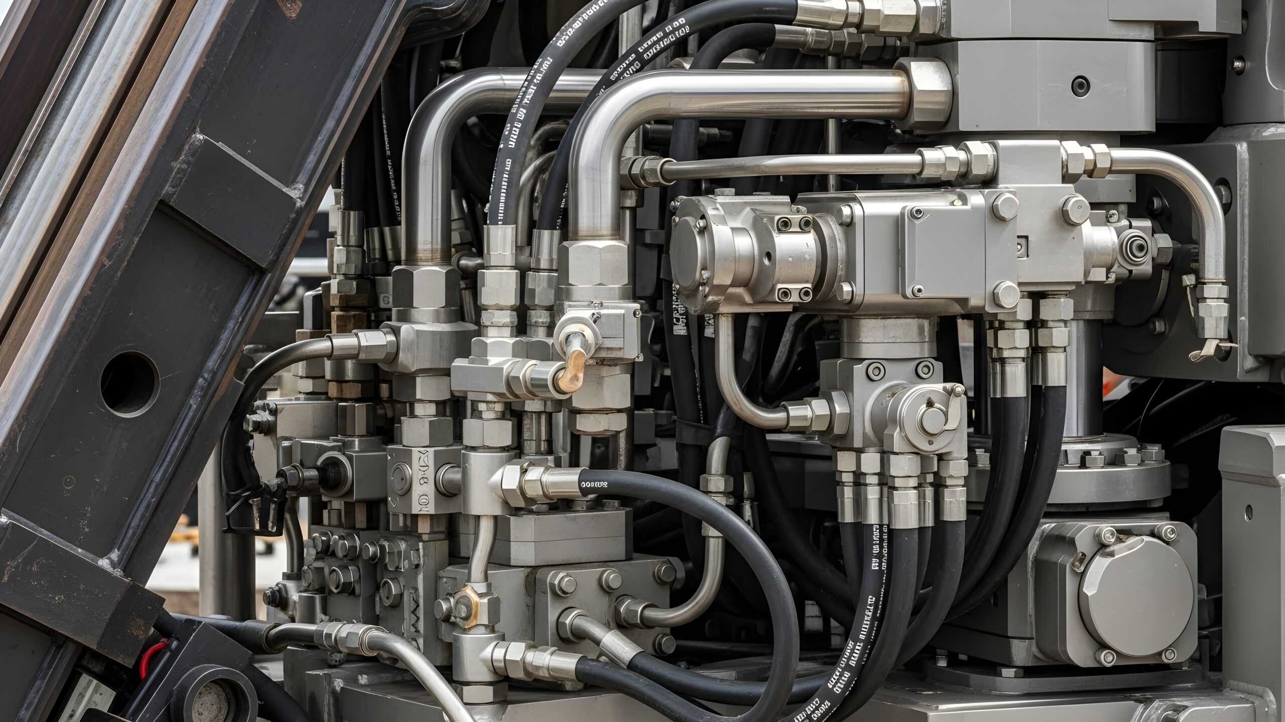 Hydraulic hoses and manifold assembly